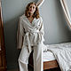 Order Linen Home Suit pajamas with trousers. Delicate Clothing Store (Daria). Livemaster. . Home costumes Фото №3
