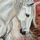 Order Talisman oil painting white horse beautiful horse. marselart. Livemaster. . Pictures Фото №3