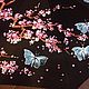 Зонт с росписью - Сакура и бабочки, Зонты, Санкт-Петербург,  Фото №1