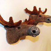 Для дома и интерьера handmade. Livemaster - original item Interior elements: Wild elk from felt. natural wool. Handmade.
