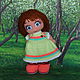 Knitted doll Katyushka in a dress. Dolls. elenka12. Online shopping on My Livemaster.  Фото №2