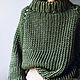 Вязаный свитер из 100% перуанской шерсти. Свитеры. Knit by Heart - Вязаная одежда 富. Интернет-магазин Ярмарка Мастеров.  Фото №2