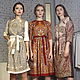 Dresses from pavloposad shawls

