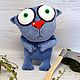Blue cat with an axe He first started, soft toy cat. Stuffed Toys. Dingus! Funny cats and other toys. My Livemaster. Фото №5