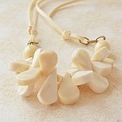 Украшения handmade. Livemaster - original item Necklace of coral ivory Cream to buy. Handmade.