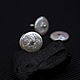 White eye stud earrings silver, pearls, cubic Zirconia. Earrings. stepan-klimov. Online shopping on My Livemaster.  Фото №2