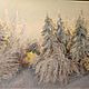 Pastel painting of a winter landscape in the forest in soft colors. Pictures. paintmart (oikos). My Livemaster. Фото №4