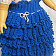 SKIRT FOR GIRLS BLUE RUFFLE knit. Child skirt. Gala Devi (crochet design). Online shopping on My Livemaster.  Фото №2