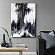 Large abstract black and white painting to order, Pictures, Astrakhan,  Фото №1