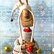 Зайчик новогодний .Happy (Хэппи). Мягкие игрушки. Лена Лешка. Интернет-магазин Ярмарка Мастеров.  Фото №2