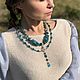  stylish decoration, turquoise beads necklace, unusual decoration. Necklace. Treasures Of Aphrodite. Online shopping on My Livemaster.  Фото №2
