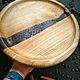 Заказать 35 см Деревянный поднос с кофе зернами и эпоксидной смолой. Wood apple decor. Ярмарка Мастеров. . Подносы Фото №3