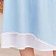 Order Blue linen dress with cotton lace. molinialife. Livemaster. . Dresses Фото №3
