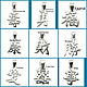 Pendant - charm pendant. Different values. Chinese characters, Charm Pendant, Turin,  Фото №1