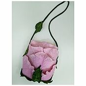 Сумки и аксессуары handmade. Livemaster - original item Crossbody Bag: Women`s Pink Rose Shoulder Bag. Handmade.