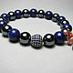 Agate hematite and lapis lazuli bracelet with Steel and lapis lazuli'. Bead bracelet. Beautiful gifts for the good people (Alura-lights). My Livemaster. Фото №6