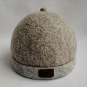 Аксессуары handmade. Livemaster - original item Men`s felted double-sided single hat with a lapel. Handmade.