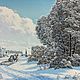 Заказать Картина "Зимний пейзаж". Домашний очаг. Ярмарка Мастеров. . Картины Фото №3