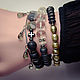 Set of 4 bracelets: shungite, pearl, hematite, onyx. Bead bracelet. Solanda. My Livemaster. Фото №6