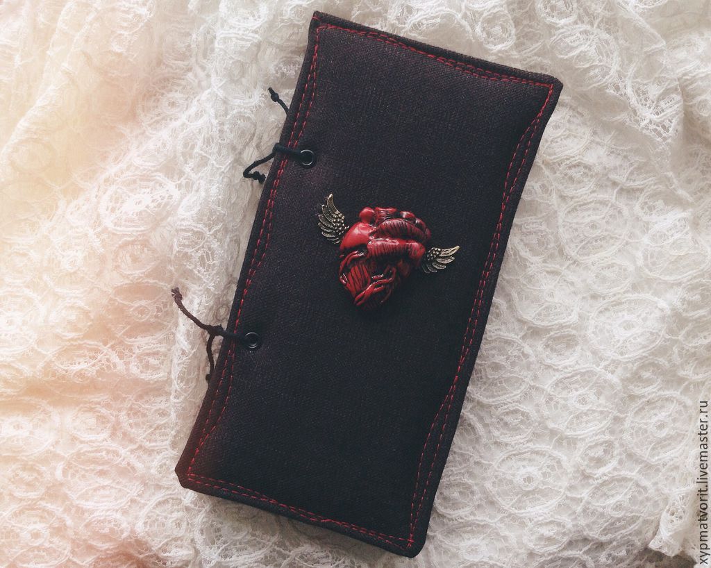 Notepad 'Black Heart', Notebooks, Novosibirsk,  Фото №1