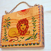 Картины и панно handmade. Livemaster - original item Panel. Lion. Handmade.
