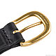 Women's leather belt handmade with brass buckle, leather belt. Straps. Ptaho. My Livemaster. Фото №5