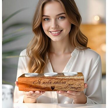 Для дома и интерьера ручной работы. Ярмарка Мастеров - ручная работа Подсвечники: Подсвечник из дуба на три свечи. Handmade.