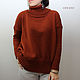 Order  Women's Short Terracotta sweater. CUTE-KNIT by Nata Onipchenko. Livemaster. . Sweaters Фото №3
