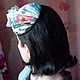 Liz; вуалетка пёстрая цветы, Шляпы, Омск,  Фото №1