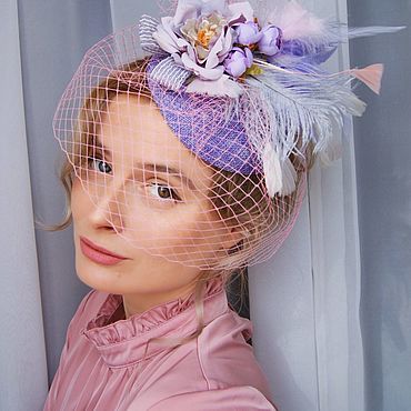 Свадебный салон ручной работы. Ярмарка Мастеров - ручная работа Шляпка "Lavanda". Handmade.
