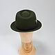 Tyrolean hat with feathers. Color dark olive. Hats1. Exclusive HATS. LANA ANISIMOVA.. My Livemaster. Фото №6