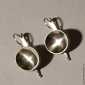 Серьги серебряные с дендроагатом "Готика"