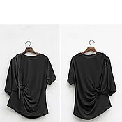 Одежда handmade. Livemaster - original item Blouse-top summer black rizhuo. Handmade.
