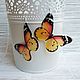 Transparent Earrings Orange Yellow Butterfly. Earrings. WonderLand. Online shopping on My Livemaster.  Фото №2