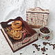 Coffee tray and boxes for sweets. Trays. Klukva ( decoupage). My Livemaster. Фото №5