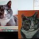 Painting cat Portrait of a cat Portrait by photo Oil on Canvas. Pictures. matryoshka (azaart). Online shopping on My Livemaster.  Фото №2
