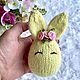 Зайчики-сувениры, связанные спицами из ангоры. Прикольные подарки. Светлана Максимова(maxi_knit). Ярмарка Мастеров.  Фото №9