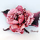 Rose brooch'Ingrid'. Silk flowers, cloth flowers. Brooches. Dizani. My Livemaster. Фото №4
