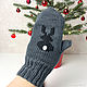 Mittens with rabbit knitted from merino/cashmere/alpaca. Mittens. Knitwear shop Fairy Tale by Irina. My Livemaster. Фото №4