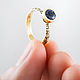 Vermeil ring with 6mm blue kyanite (RCR6). Rings. IRStudio. Online shopping on My Livemaster.  Фото №2