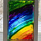 Rainbow painting on glass in a frame 'From heaven' 17h12h1,5 cm. Panels. chuvstvo-pozitiva (chuvstvo-pozitiva). My Livemaster. Фото №5