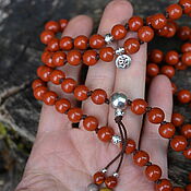 Фен-шуй и эзотерика handmade. Livemaster - original item Rosary with red jasper video !Buddhism Mala of 8mm premium stones. Handmade.