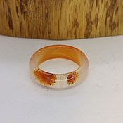 Украшения handmade. Livemaster - original item 17.75 r-r Ring of White-orange chalcedony (kbohh1775). Handmade.