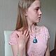 Прохладное море. Кулон и браслет. Комплекты украшений. Елена Сергеева корсеты и вышивка (Estetica7). Интернет-магазин Ярмарка Мастеров.  Фото №2