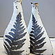 Декоротивные бутыли "Лист папоротника". Вазы. Ceramics by Valentina Shtanko. Интернет-магазин Ярмарка Мастеров.  Фото №2