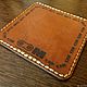 Подставка под горячее из кожи OFC-003. Подставка под горячее. M8 handcrafted leather. Интернет-магазин Ярмарка Мастеров.  Фото №2