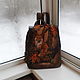 Backpack leather with engraving and painting to order for Olga. Classic Bag. Innela- авторские кожаные сумки на заказ.. Online shopping on My Livemaster.  Фото №2
