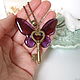 Order Transparent Pendant Key Purple Butterfly Boho Eco Key Heart Pendant. WonderLand. Livemaster. . Pendants Фото №3