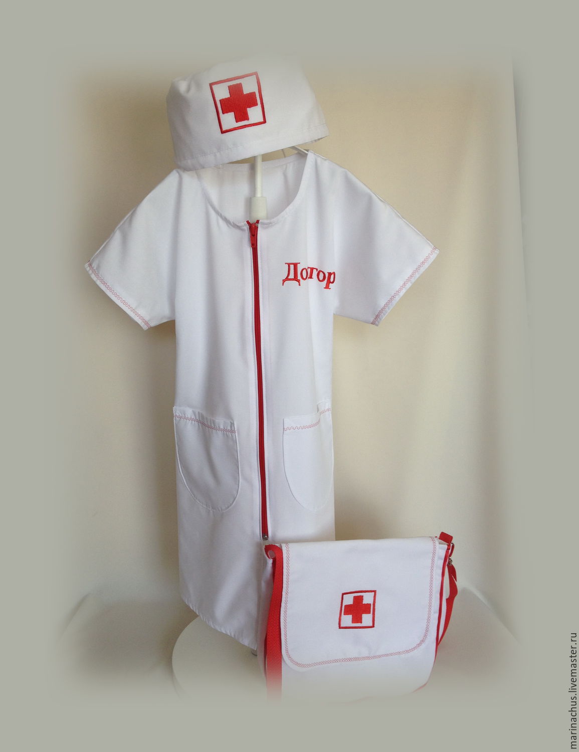 Детский костюм врача (халат+колпак) Тиси арт. КС32