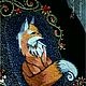 Бархатная сумочка с лисичкой на фермуаре. Сумка с фермуаром. Наталья Сорокина. Ярмарка Мастеров.  Фото №4